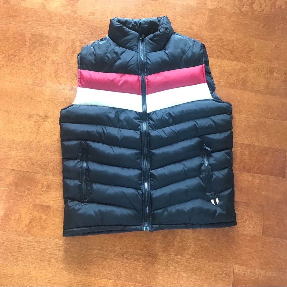 True rock black winter vest for men